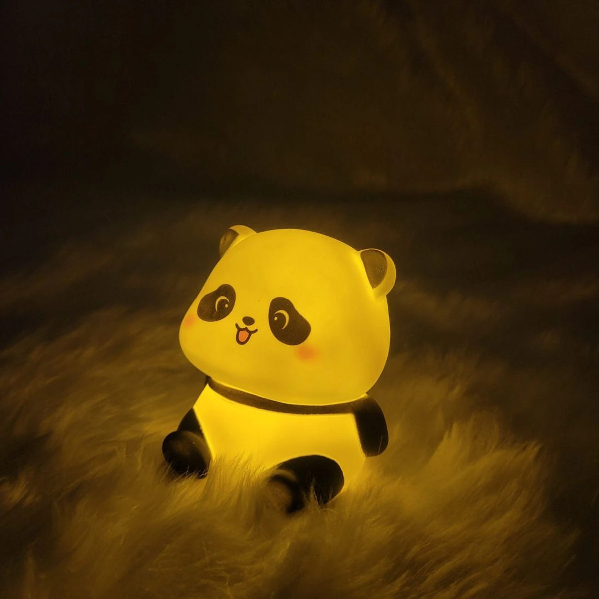 Mini Panda LED Night Light – Squishy Silicone Nursery Lamp & Cute Rechargeable Bedside Decor image 0
