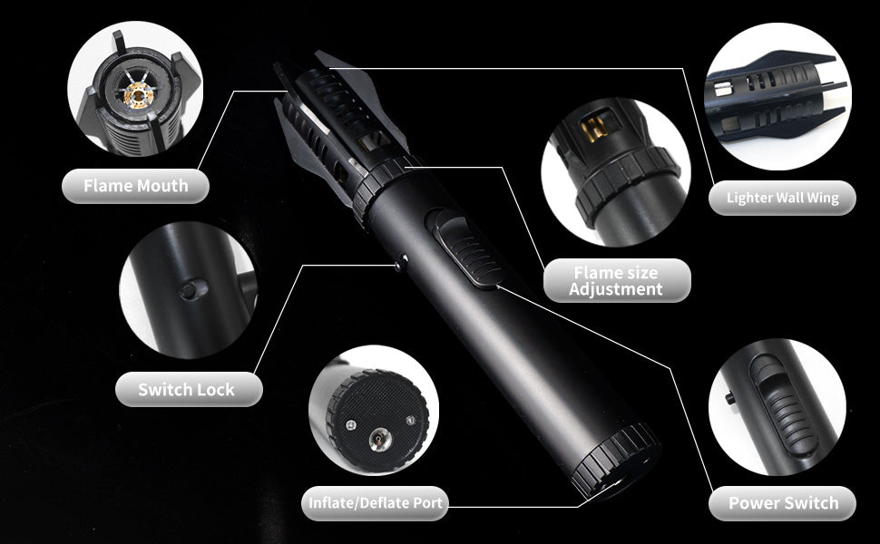 Jet Flame Lighters – Windproof Refillable Butane Torch for BBQ & Kitchen image 4