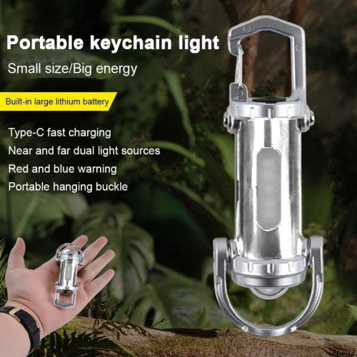 Mini Keychain LED Light – 1200 Lumens USB Rechargeable Torch image 2
