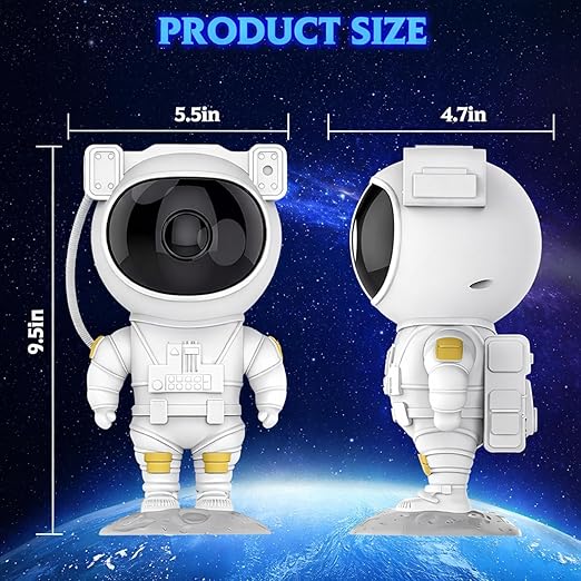 Astronaut Galaxy Star Projector: 360° Rotating Nebula Night Light with Remote Control image 3