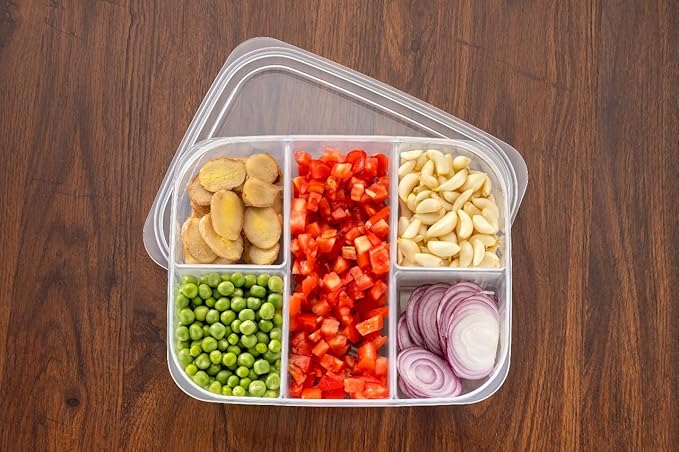 5 Section Transparent Fridge Container with Lid image 6
