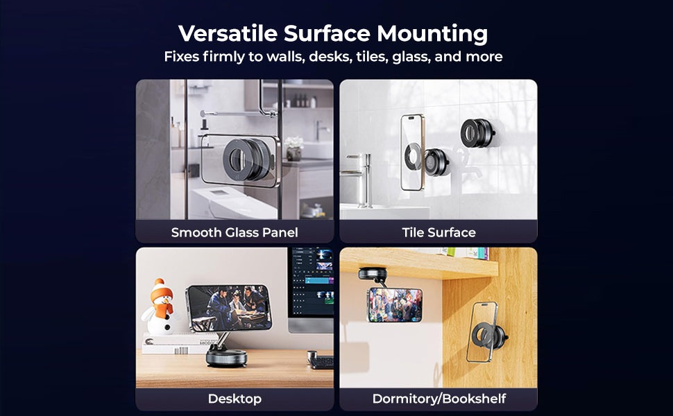 Magnetic Car Mobile Holder, Strong Vacuum Suction image 3