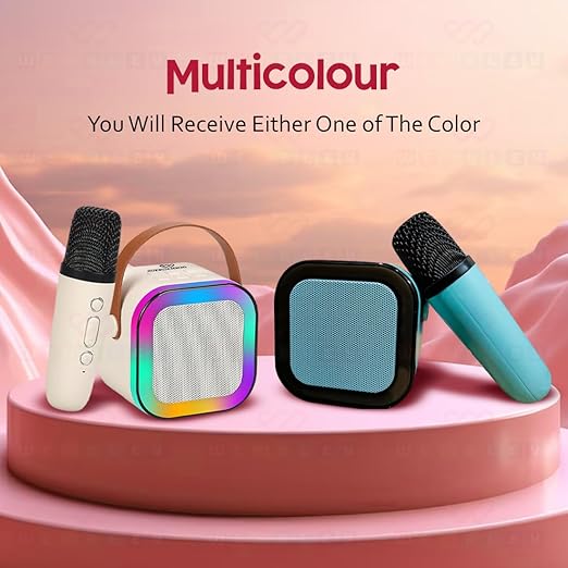 Mini Portable Bluetooth Karaoke Speaker with Wireless Microphone image 2