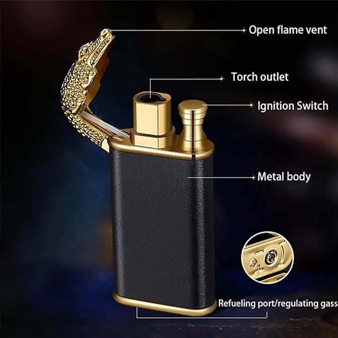 Windproof Dual Flame Butane Metal Lighter image 5