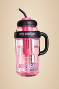 Ice Cream Water Bottle – Cute Portable Kids Water Bottle with Straw image 0