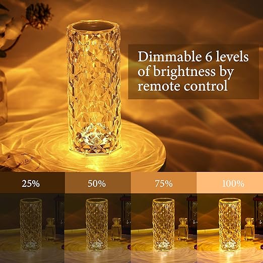 Colour Changing Rose Diamond Table Lamp image 2