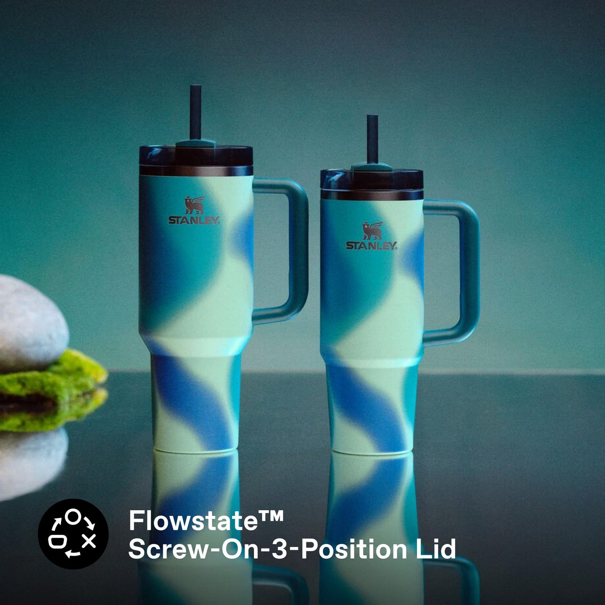 Stanley Flip Straw Tumbler – Coastal Teal Motion Quencher ProTour Cup image 3