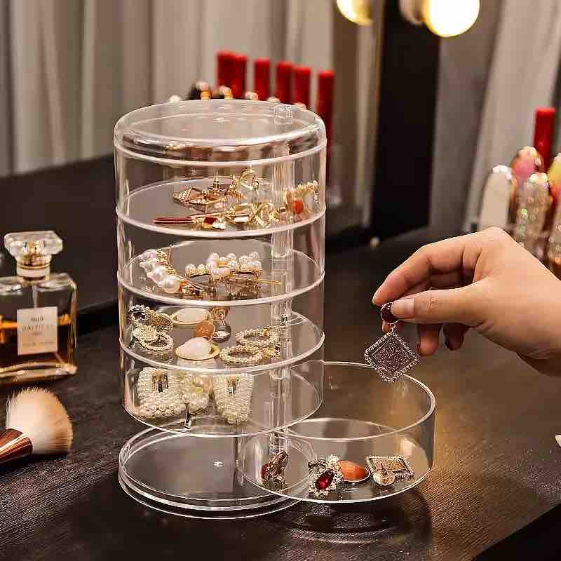 360° Rotating 5 Layers Jewellery Organizer Storage Box image 3