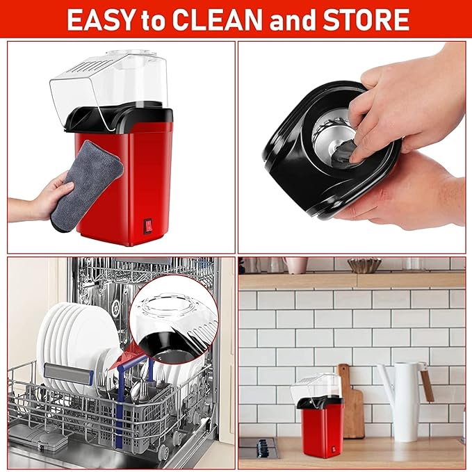 Popcorn Maker for Home – Hot Air Electric Oil-Free Popper Machine image 3