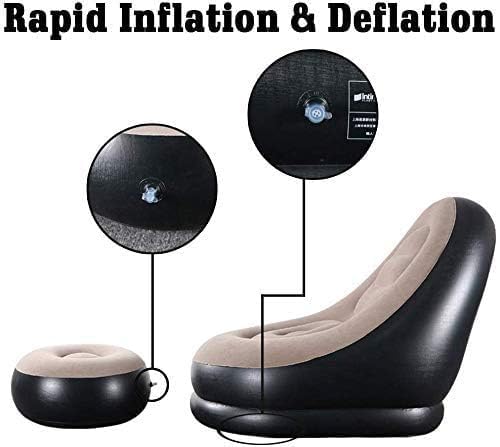 Inflatable Sofa with Footstool & Pump image 1