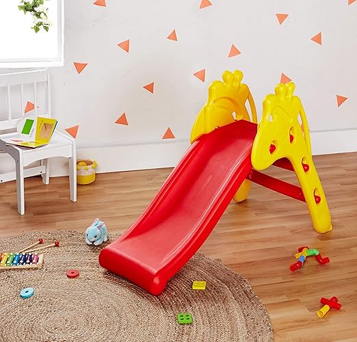 Indoor Giraffe Slide - Red & Yellow image 2