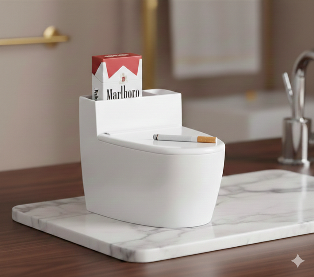 Ashtray for Cigarette – Creative Toilet Shape Design image 0