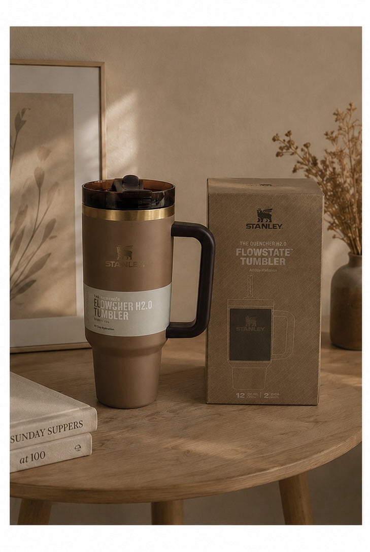 Stanley Quencher Tumbler 40oz – Limited Edition Chocolate Gold image 0