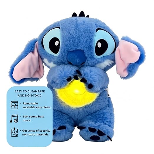 Breathing Teddy Bear, Extra Soft Toy Plush with Music, Lights & Breathing Motion image 1