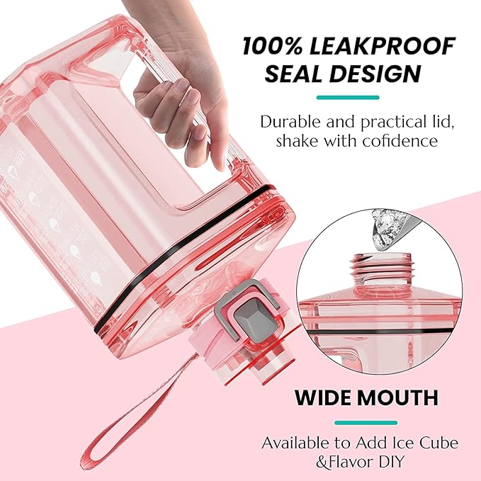 2.2 Litres Large Water Bottle, Leak Proof, BPA Free, Plastic with Carry Loop, image 3