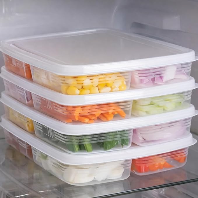 5 Section Transparent Fridge Container with Lid image 5
