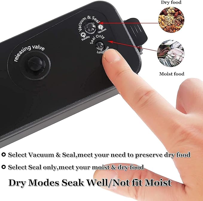 Vacuum Packing Machine For Fruits, Meat Preservation With Dry & Moist Sealing Modes With LED image 3