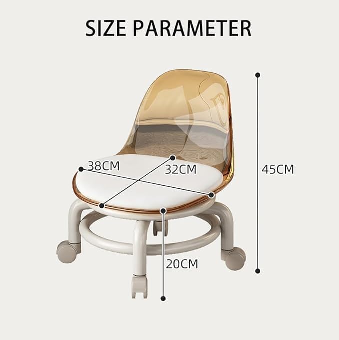 Acrylic 360° Rotatable Chair | Mini Swivel Chair image 4