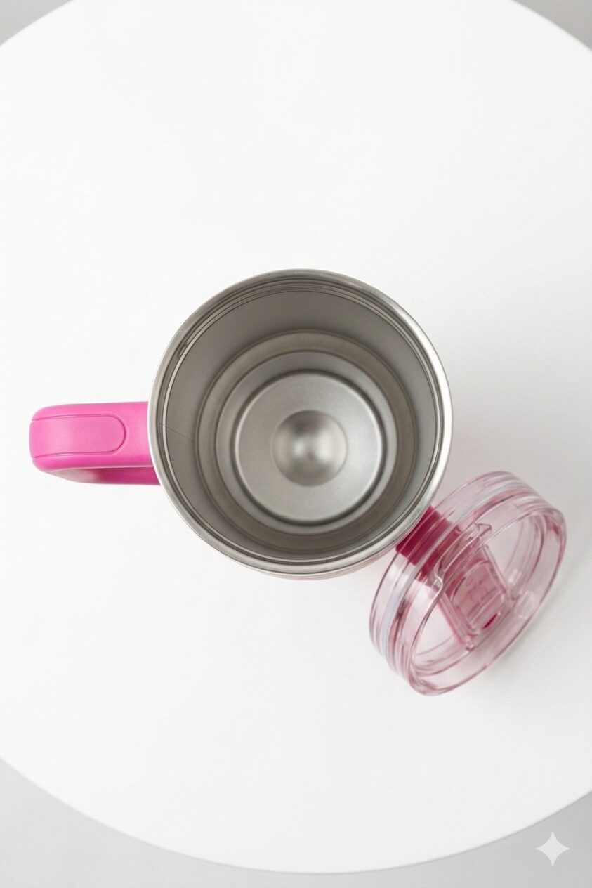 Pink Stanley Tumbler 40oz – Limited Edition Valentine's Pink Hearts Stanley Quencher Cup image 3