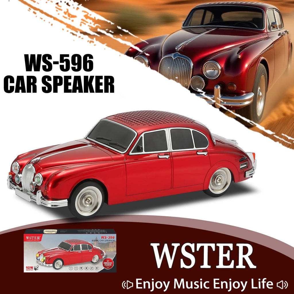 Vintage Classic Car Bluetooth Speaker | Retro Sedan Design (Multicolour) image 1
