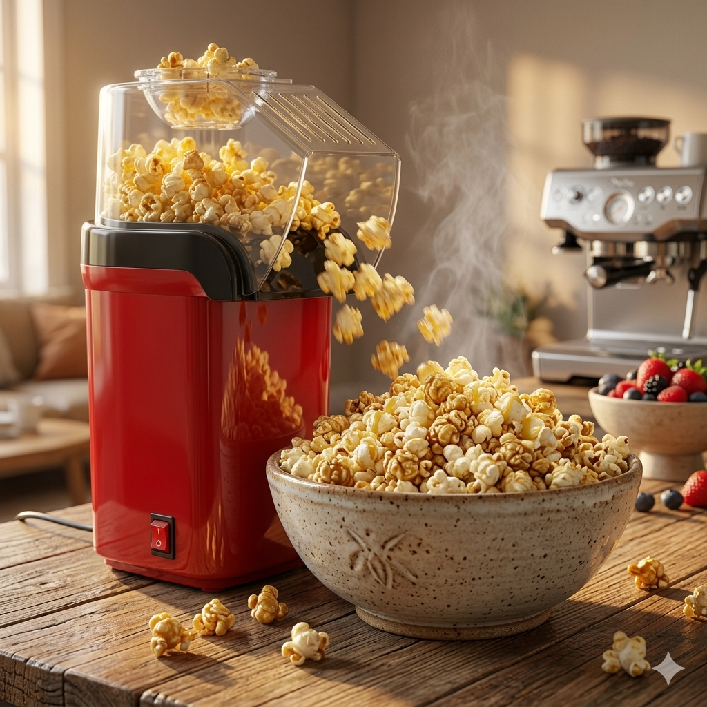 Popcorn Maker for Home – Hot Air Electric Oil-Free Popper Machine image 0