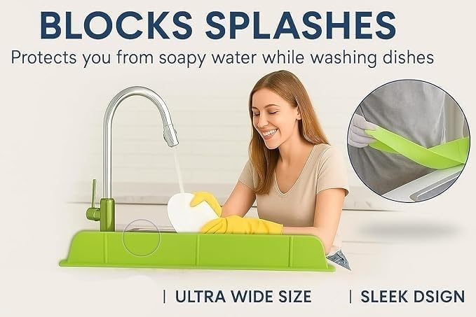 Sink Splash Guard – Waterproof Kitchen Protector with Free Scrubber Gloves image 5