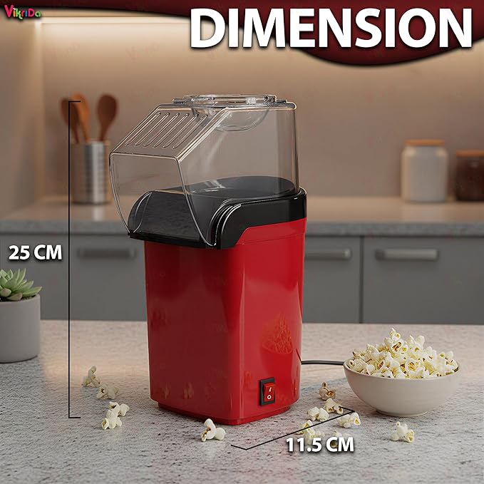 Popcorn Maker for Home – Hot Air Electric Oil-Free Popper Machine image 2
