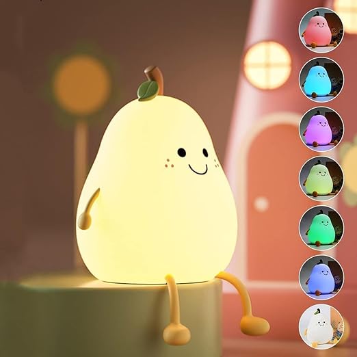 Rechargeable Silicone Pear Night Lamp image 6