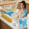 Sink Splash Guard – Waterproof Kitchen Protector with Free Scrubber Gloves image 0