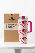 Pink Stanley Tumbler 40oz – Limited Edition Valentine's Pink Hearts Stanley Quencher Cup image 0