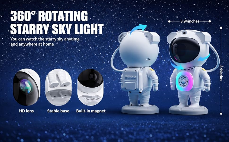 Astronaut Galaxy Star Projector with Bluetooth Speaker image 1