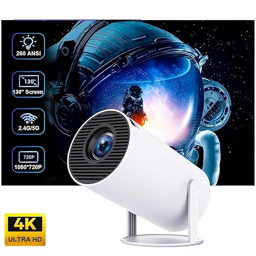 Portable Mini Projector – Smart WiFi 6 HD Projector with 180° Rotation image 6