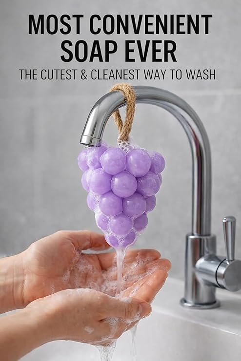Handcrafted Grape Hanging Soap | Decorative & Luxury Hand Wash Soap image 6