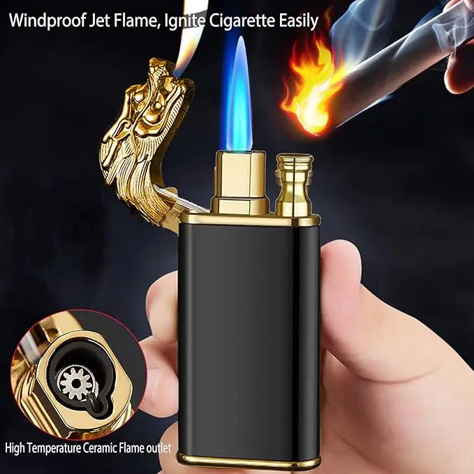 Windproof Dual Flame Butane Metal Lighter image 1