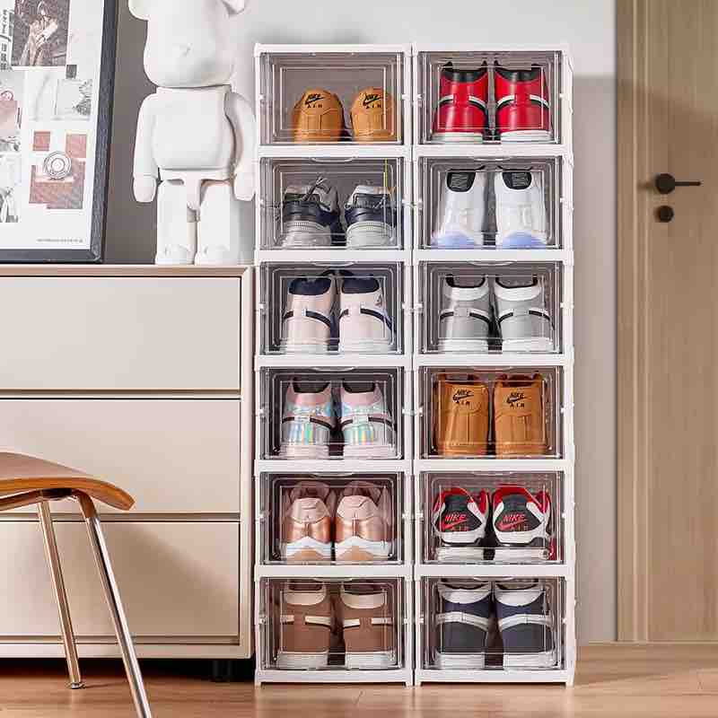 Premium Clear Stackable Shoe Storage Boxes - 6 Layer image 3