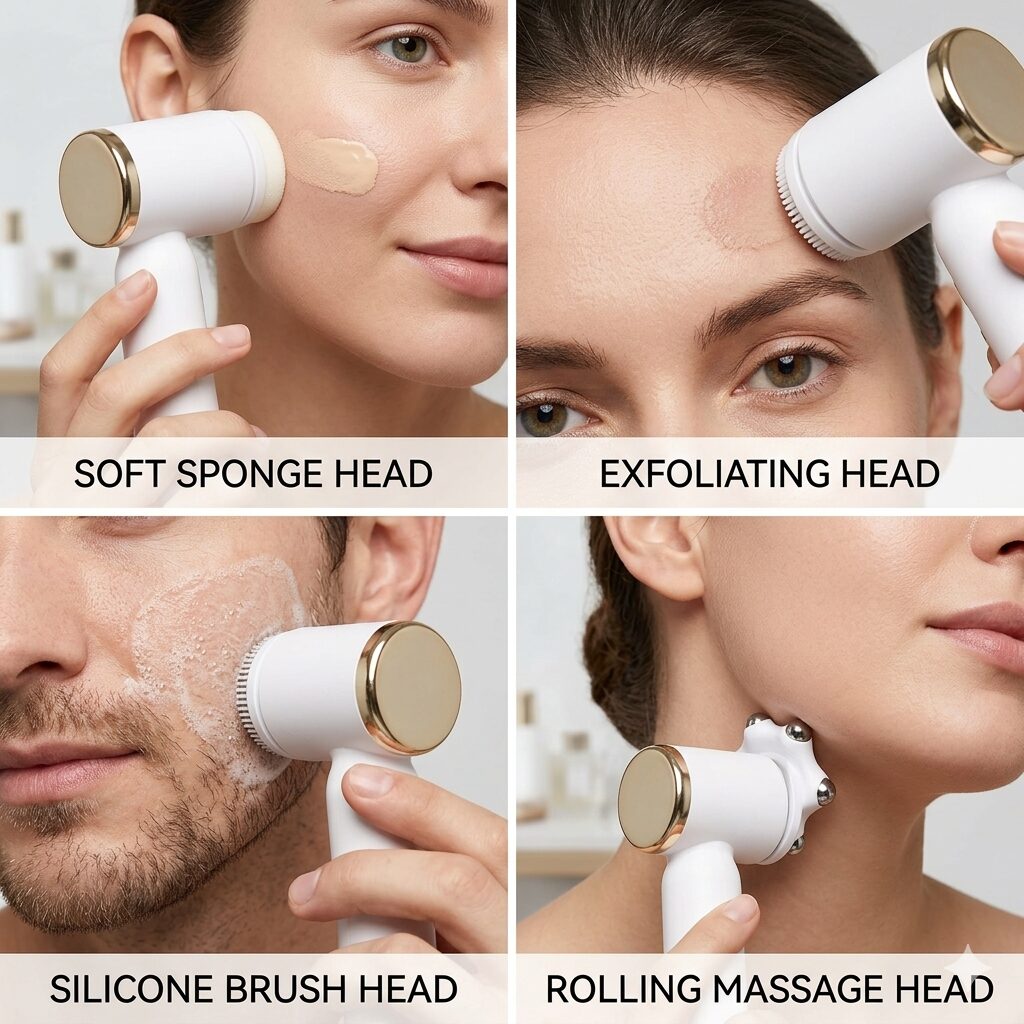 Facial Cleansing Brush – 6 in 1 Electric Facial Cleanser &amp; Massager image 1