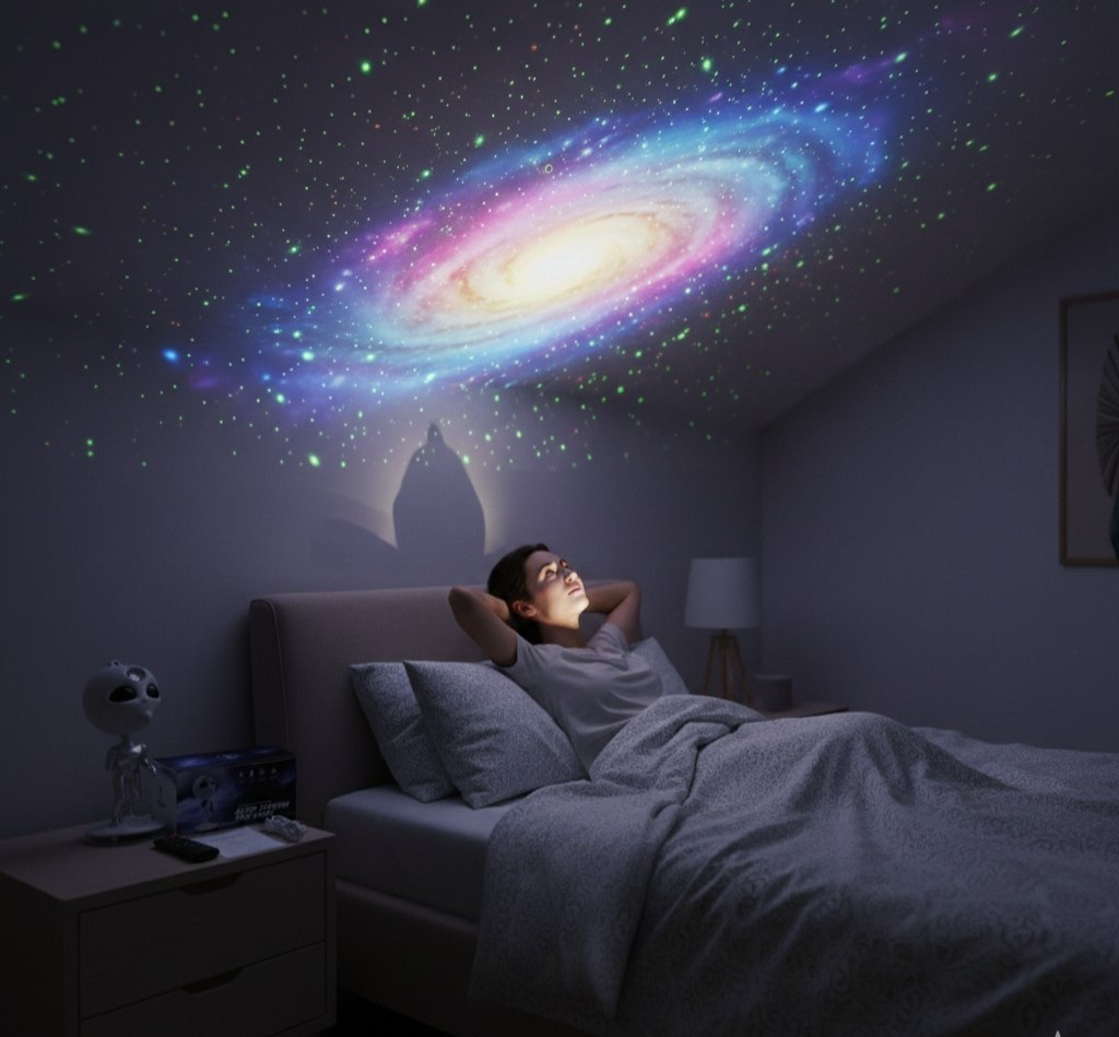 Alien Starry Sky Projector – Remote Control Galactic Nebula & Star Night Light image 2