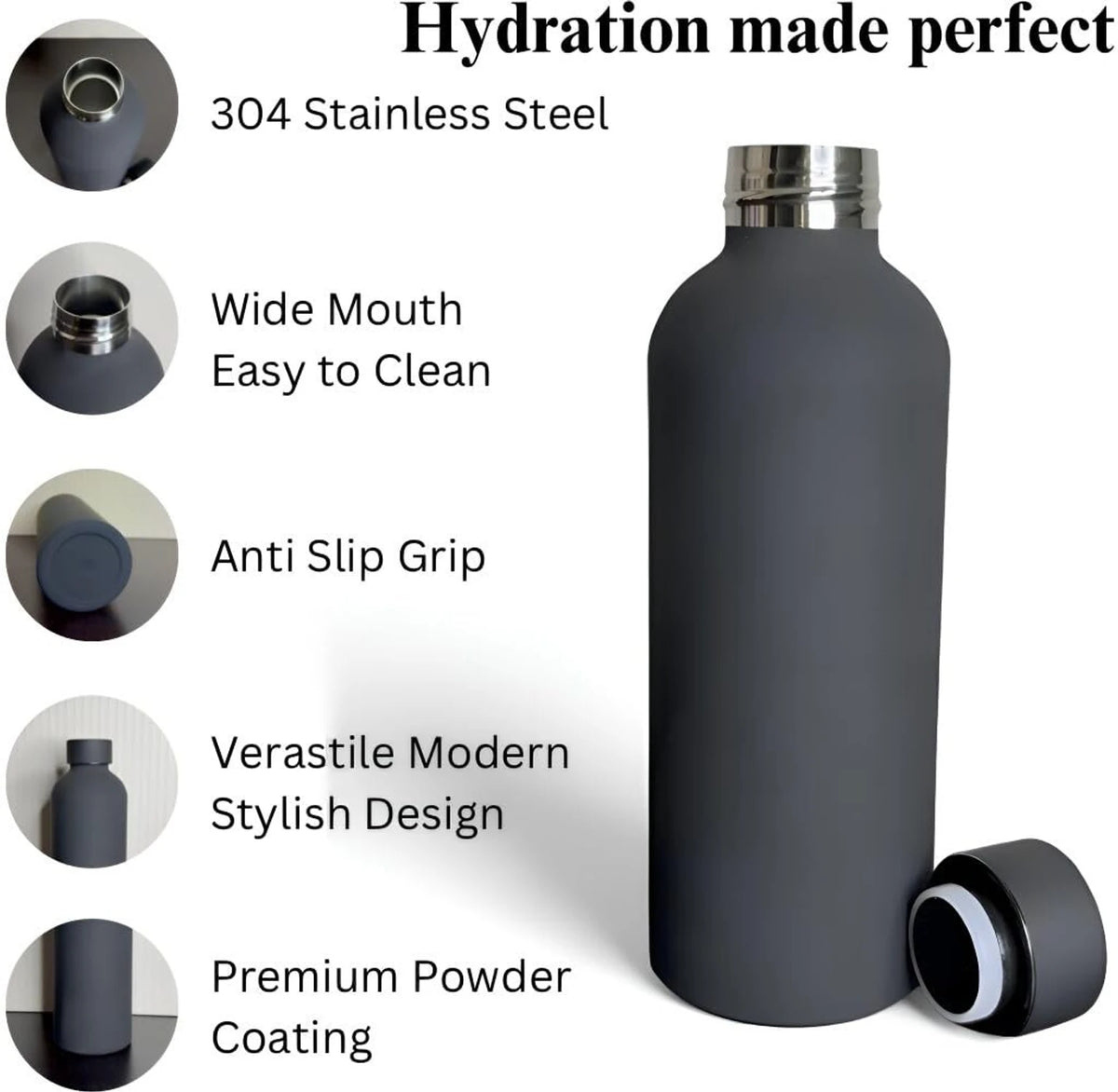 Stainless Steel Water Bottle 500ml – Vacuum Insulated Leakproof Flask image 2