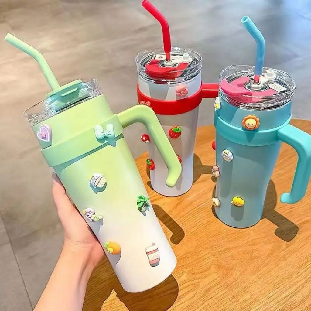 Cute Stainless Steel Tumbler – 40oz Insulated Tumbler with Charms image 0