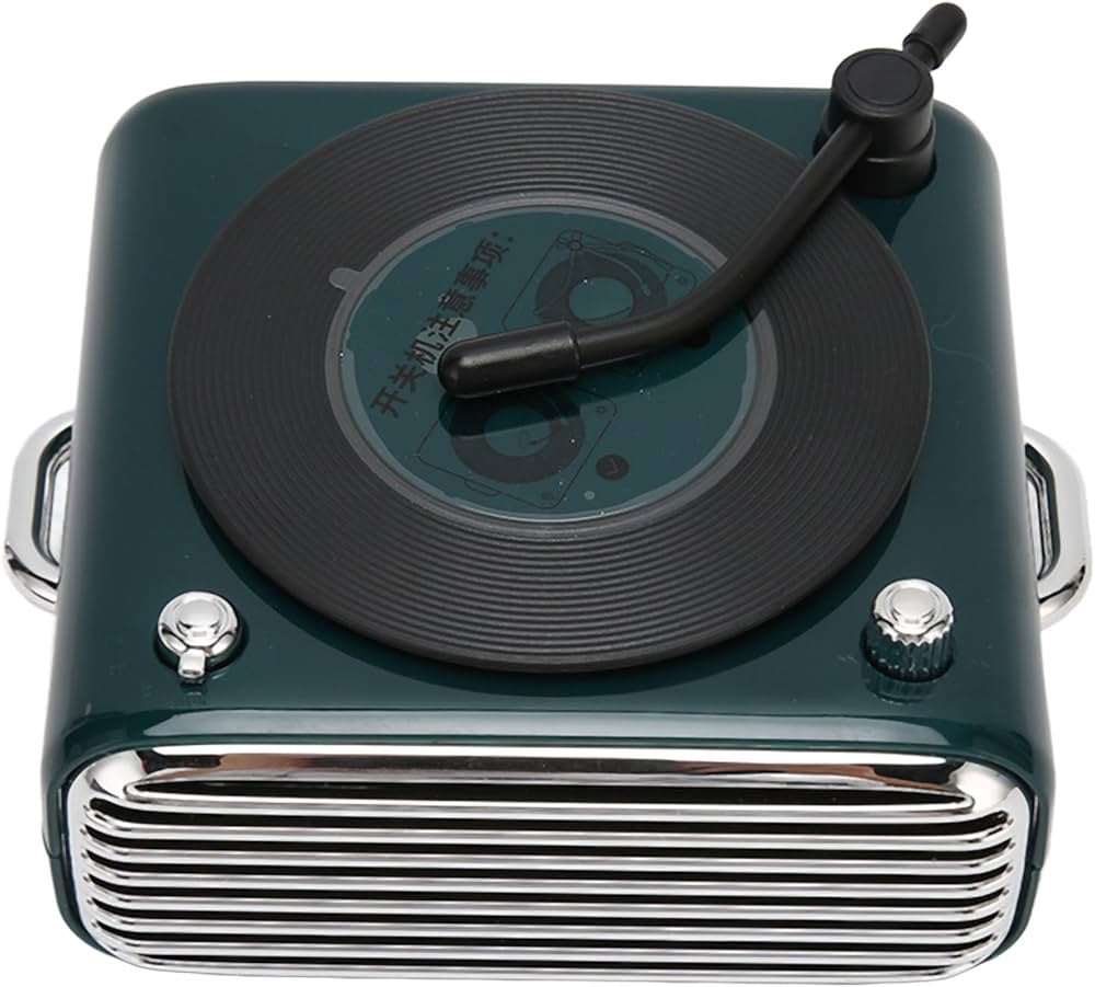 Classic Record Player Style Bluetooth Speaker image 6