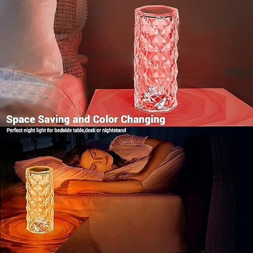 Colour Changing Rose Diamond Table Lamp image 1
