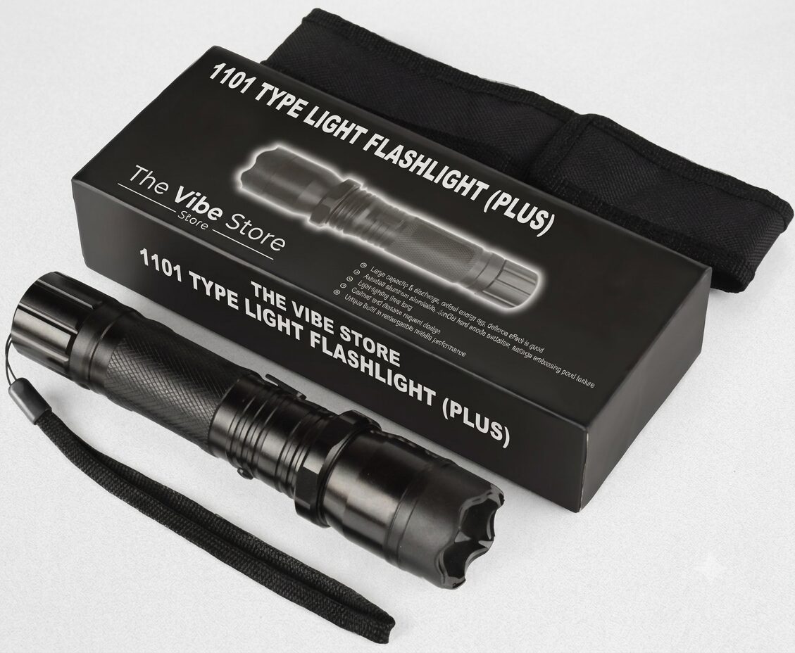 Rechargeable Tactical Stun Torch plus High-Intensity LED Light with Security Holster and Defense Shock Feature image 0