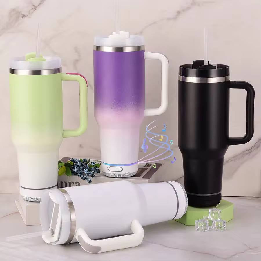 Speaker Tumbler – Stainless Steel Bluetooth Speaker Tumbler with LED Lights image 2