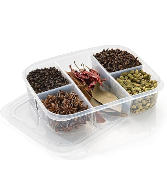 5 Section Transparent Fridge Container with Lid image 3