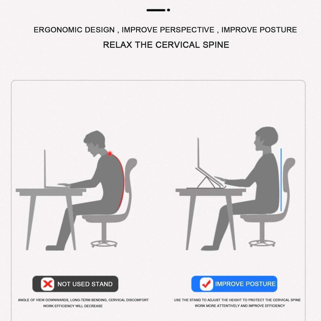 Adjustable Laptop Stand – Foldable Aluminum Laptop Stand for Laptops Up to 17 Inch image 8