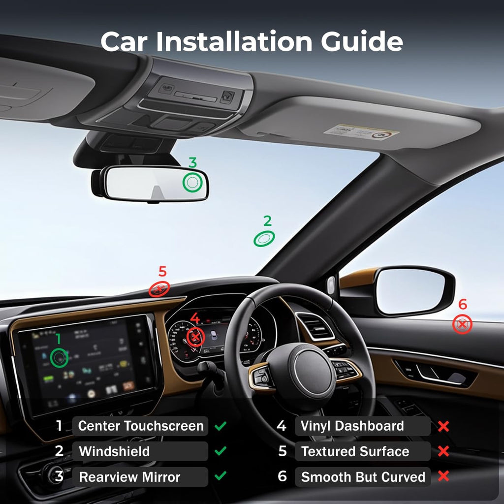Magnetic Car Mobile Holder, Strong Vacuum Suction image 6